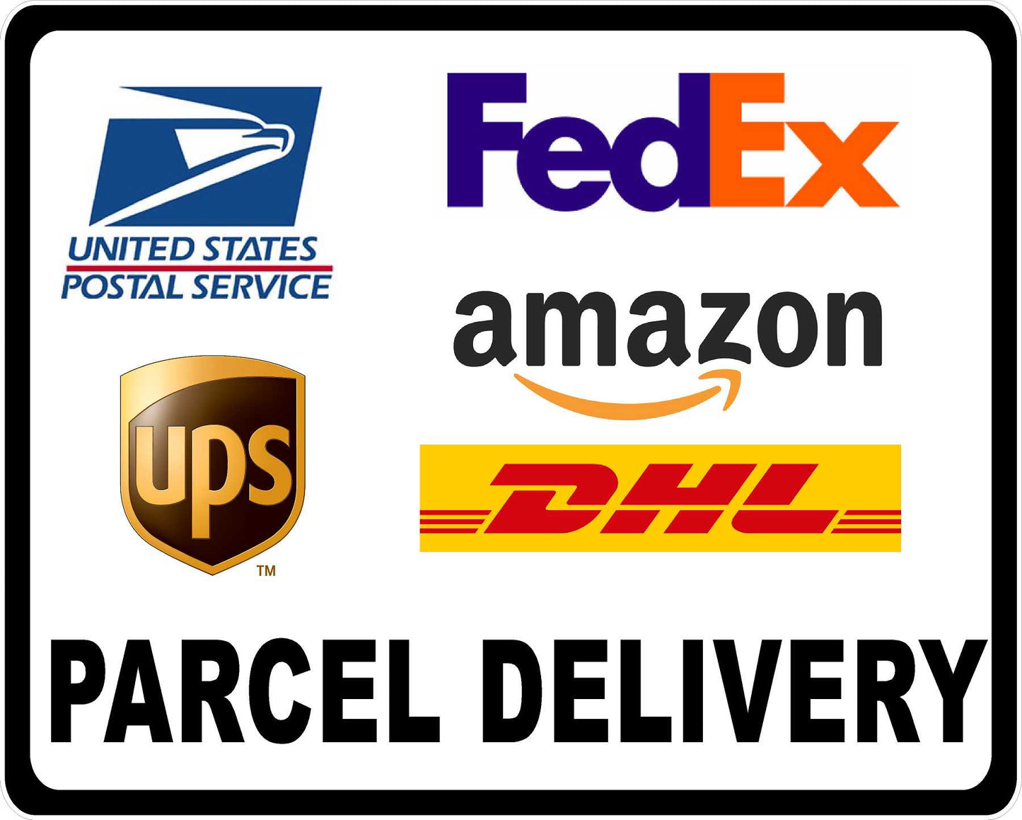 USPS Federal Express UPS DHL Amazon Parcel Delivery Decal 